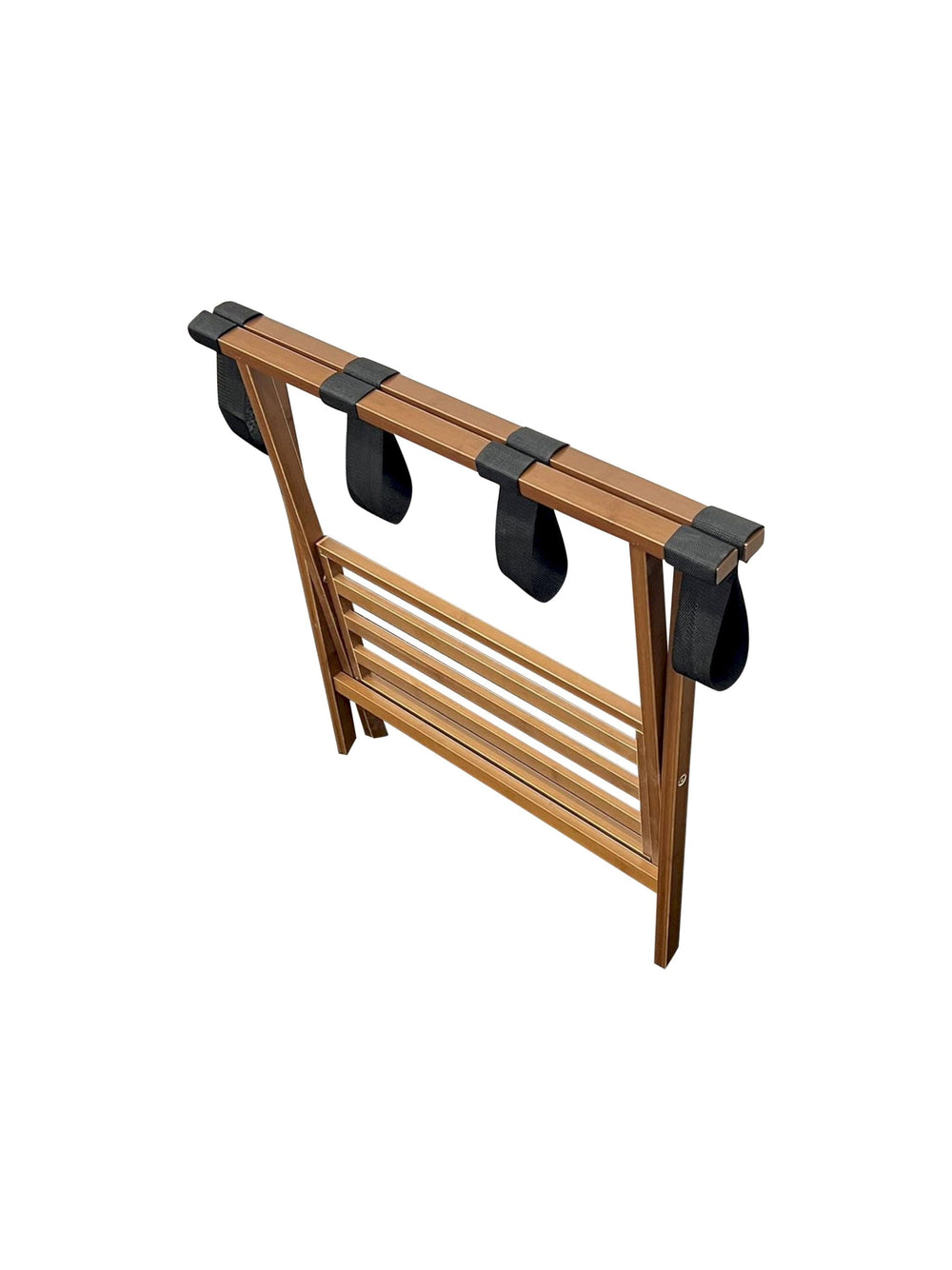 Solid Bamboo Luggage Rack in Caramel - From Where -