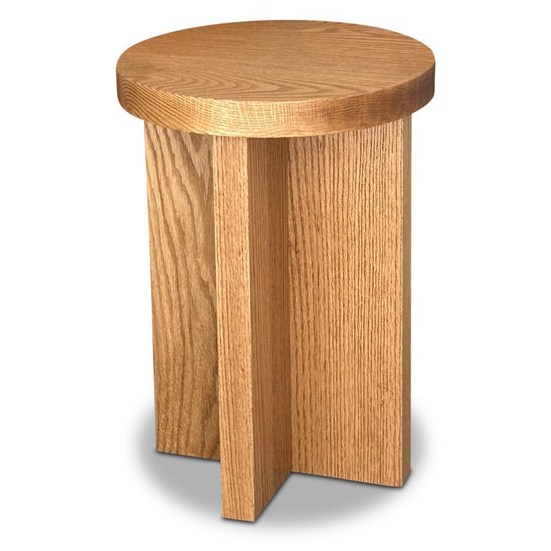 Solid Wood Cross Legs End Table - From Where - 