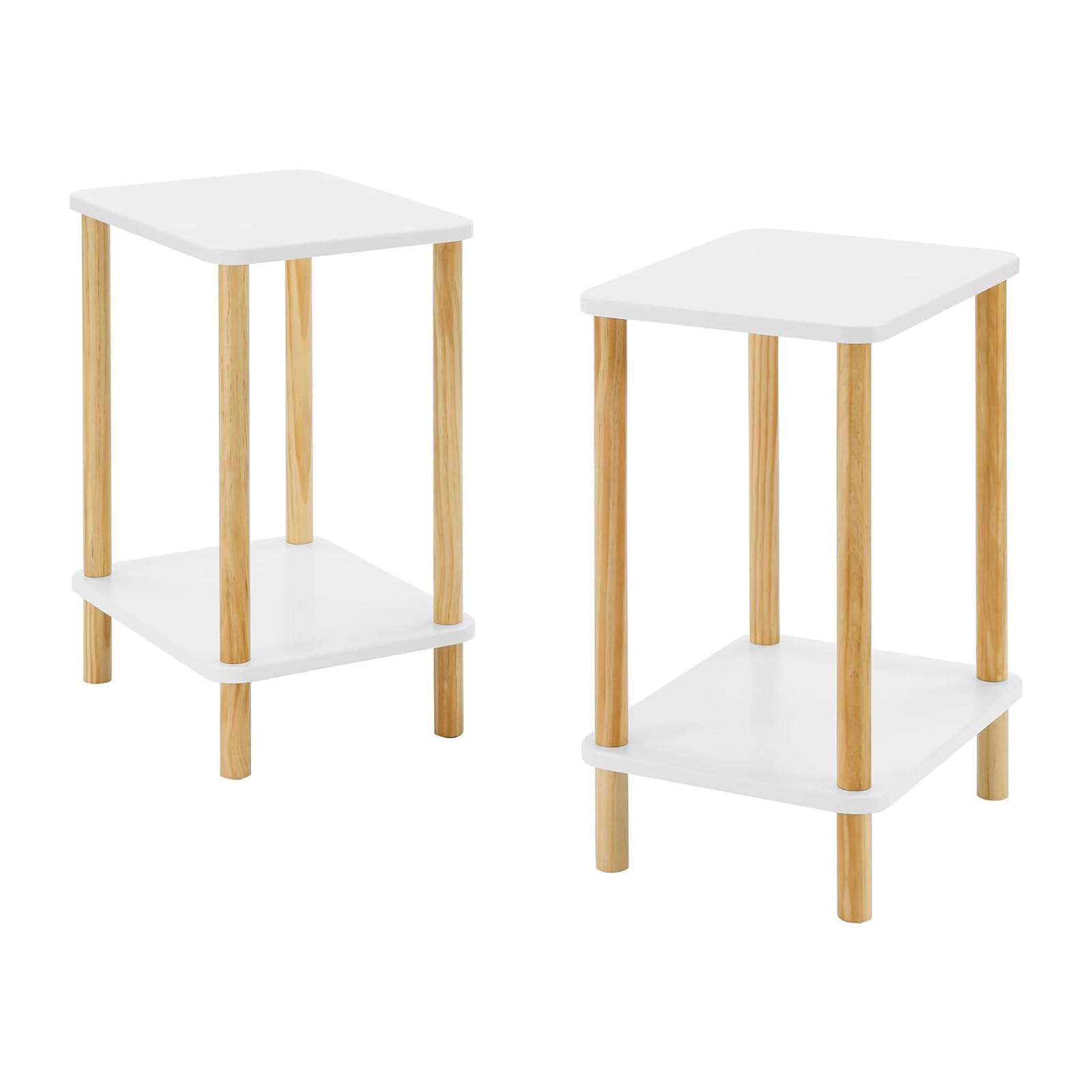 Solid Wood End Table Set of 2 - From Where - 