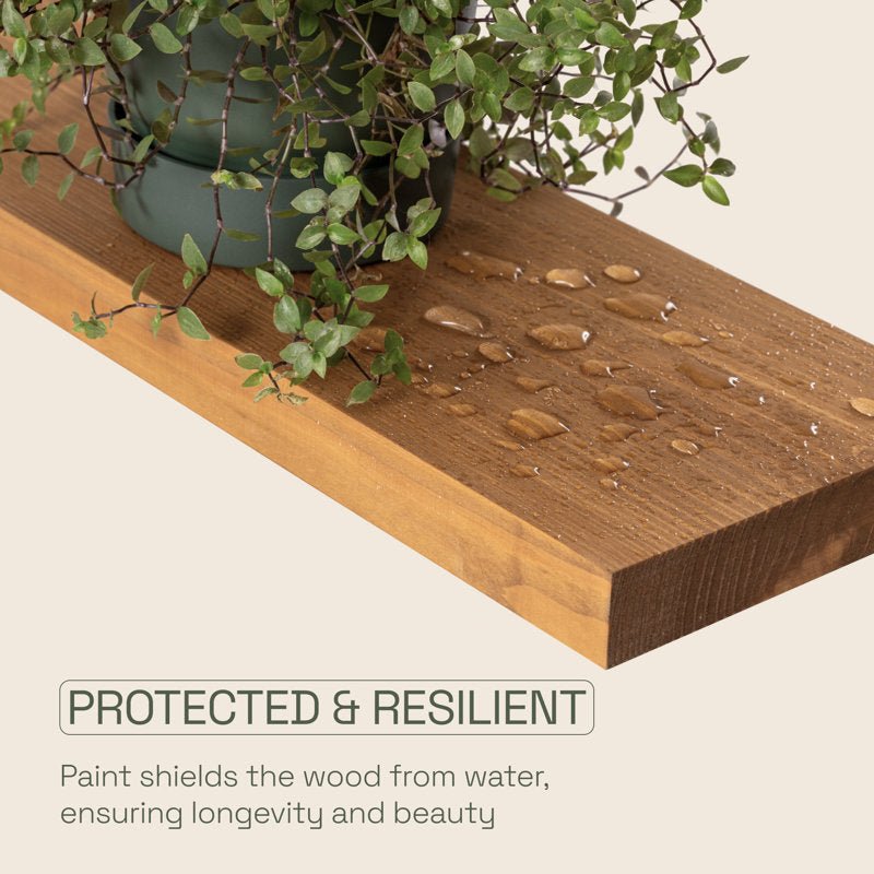 Solid Wood Floating Shelves Set of 2 - From Where - 