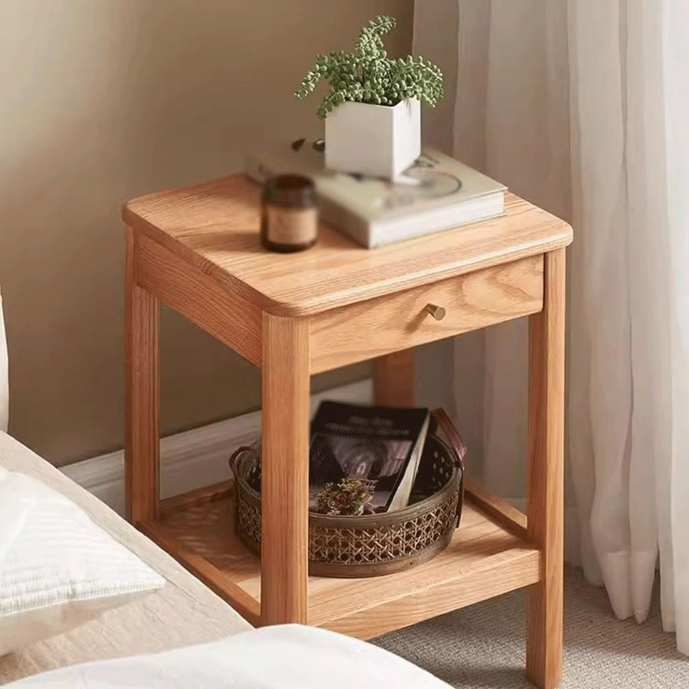 Solid Wood Rustic Side Table - From Where - 