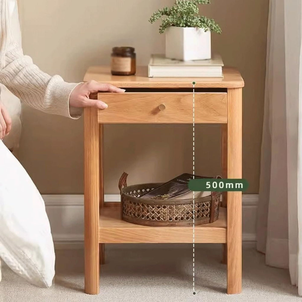 Solid Wood Rustic Side Table - From Where - 