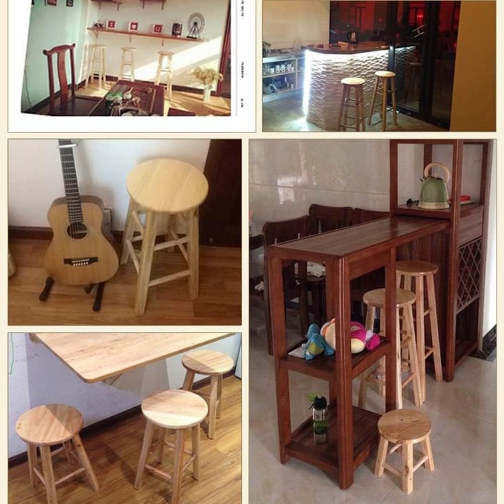 Solid Wood Tall Bar Stools - From Where - 