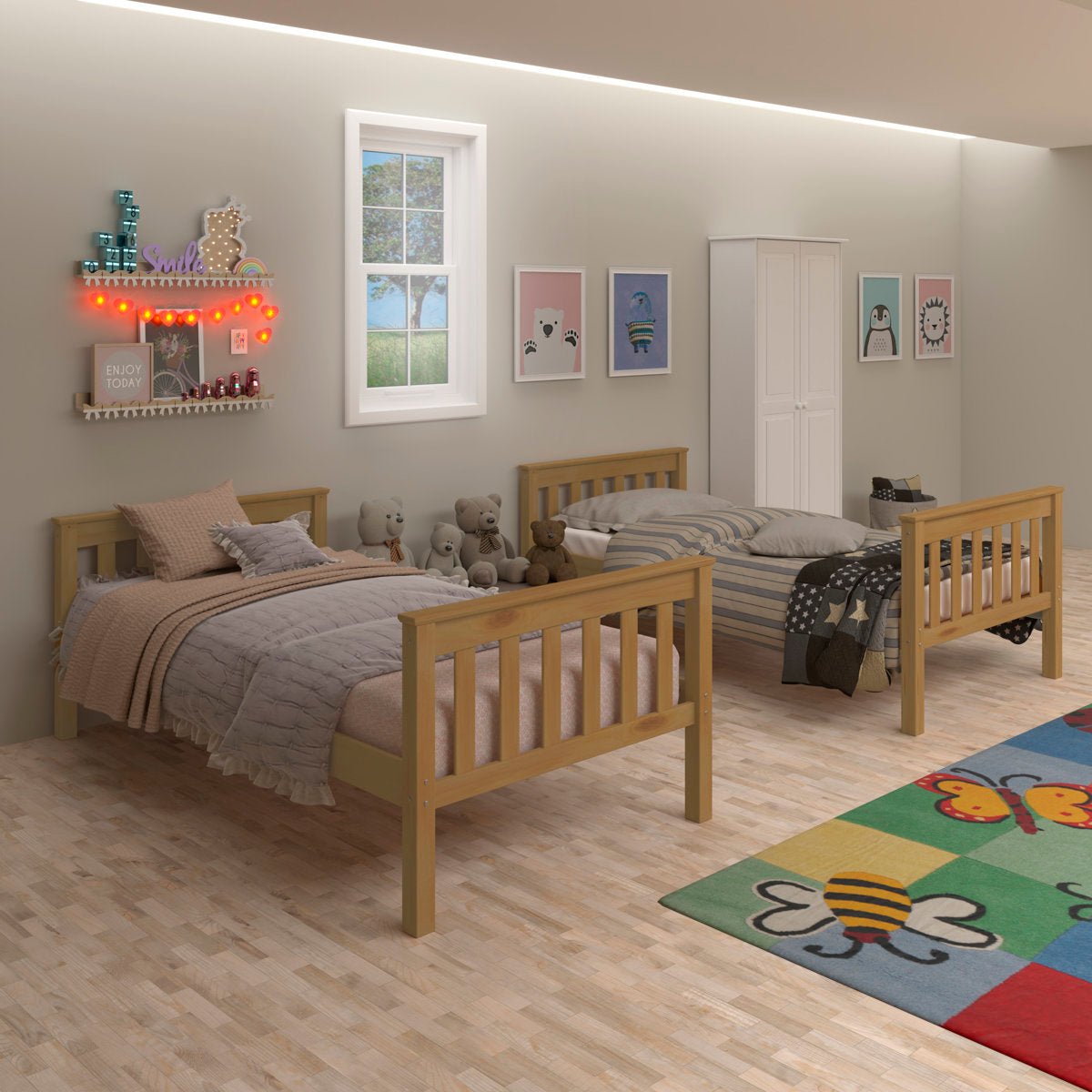 Solid Wood Twin - Over - Twin Bunk Bed - From Where - 