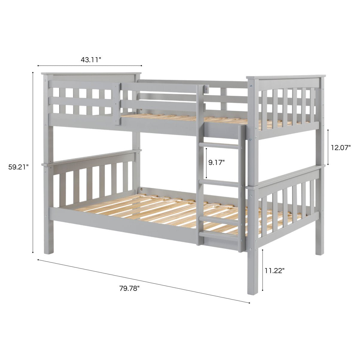 Solid Wood Twin - Over - Twin Bunk Bed - From Where - 
