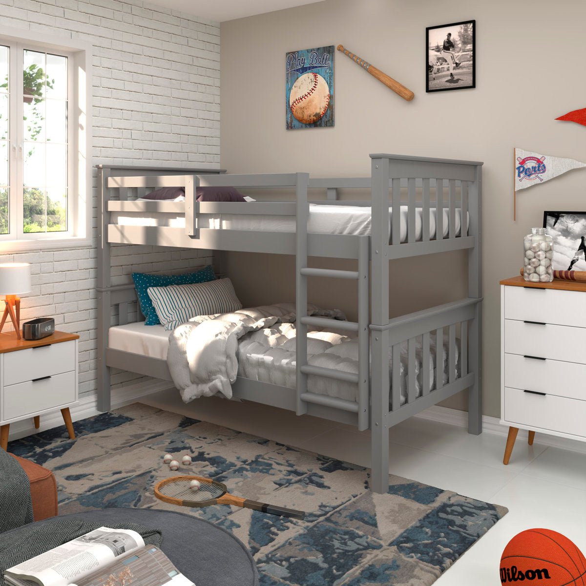 Solid Wood Twin - Over - Twin Bunk Bed - From Where - 