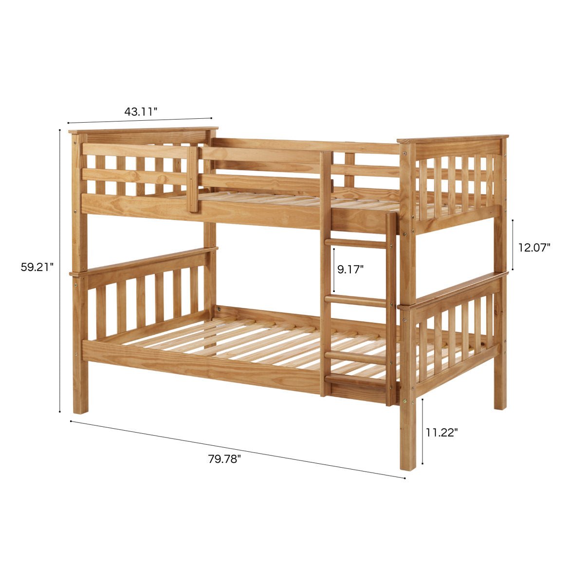 Solid Wood Twin - Over - Twin Bunk Bed - From Where - 