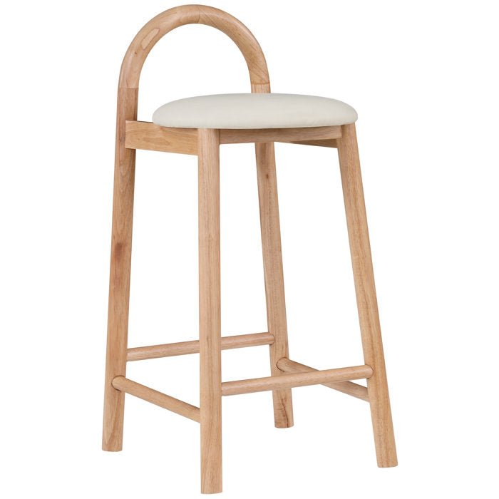 Solid Wood Upholstered Counter Stool - From Where - 