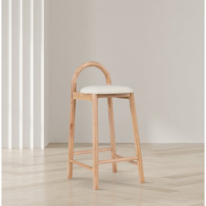 Solid Wood Upholstered Counter Stool - From Where - 