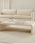 Solstice Painted Raffia Low Coffee Table (44"–50") - From Where Finds - 