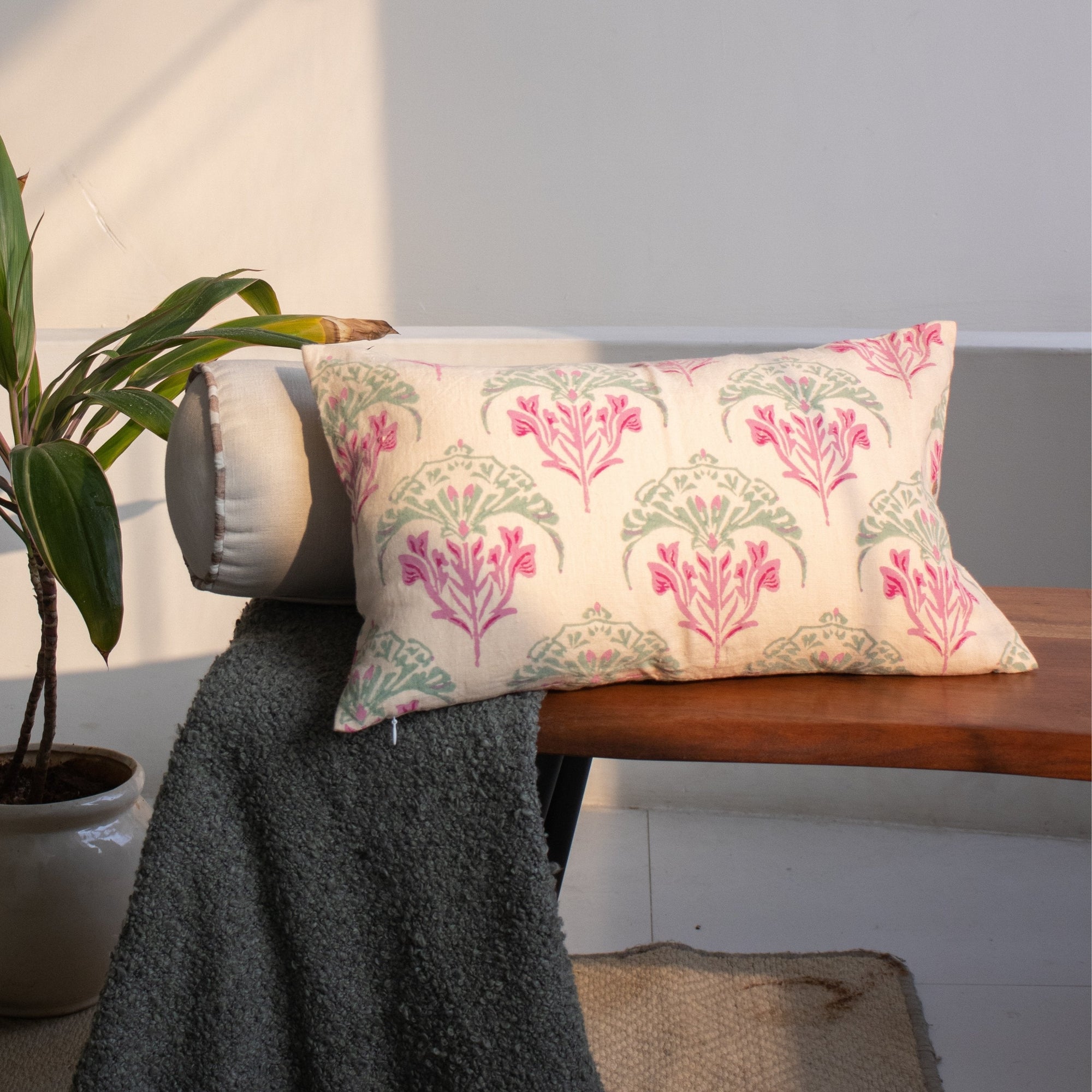 Soma Lumbar Pure Linen Throw Pillow Cover - From Where Finds - 