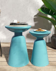 Soto Pedestal Iron Side Table (Set of 2) - From Where - 