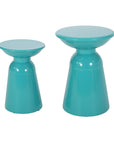 Soto Pedestal Iron Side Table (Set of 2) - From Where - 