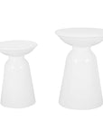 Soto Pedestal Iron Side Table (Set of 2) - From Where - 