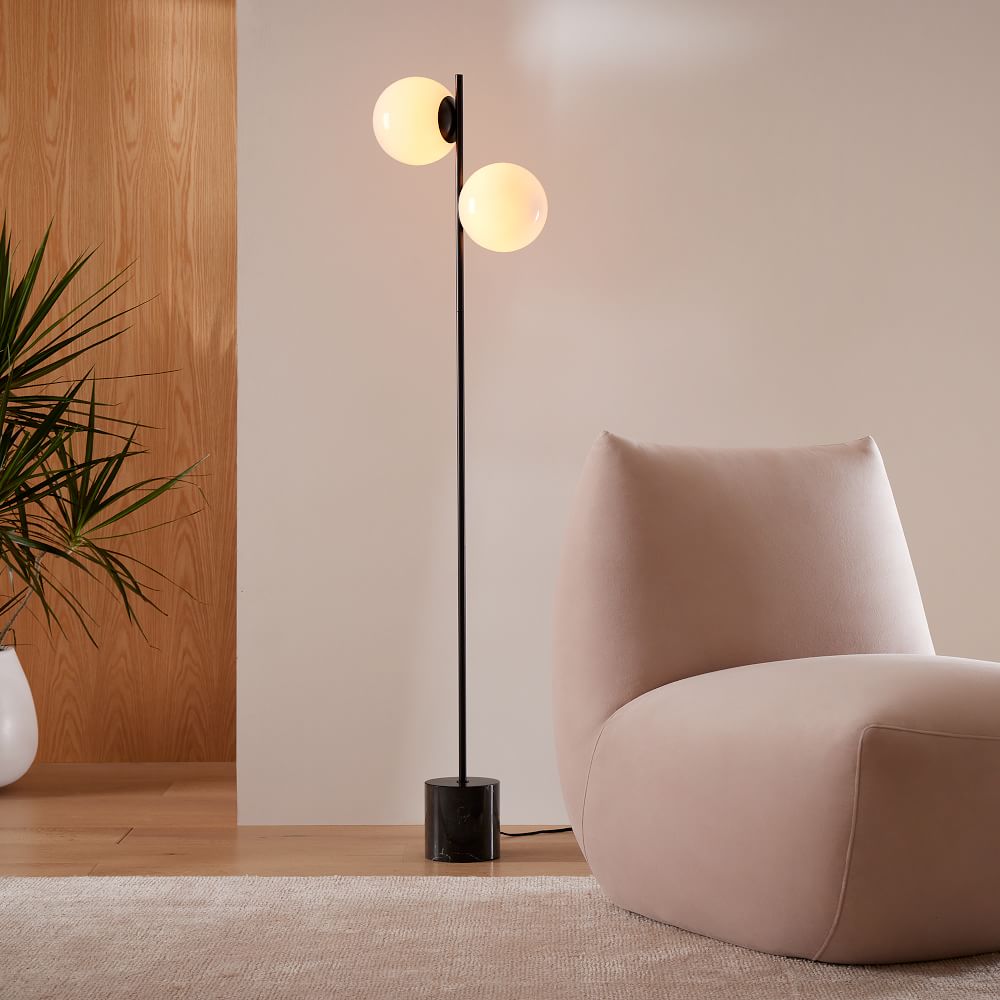 Sphere & Stem 2 - Light Floor Lamp (62") - From Where - 