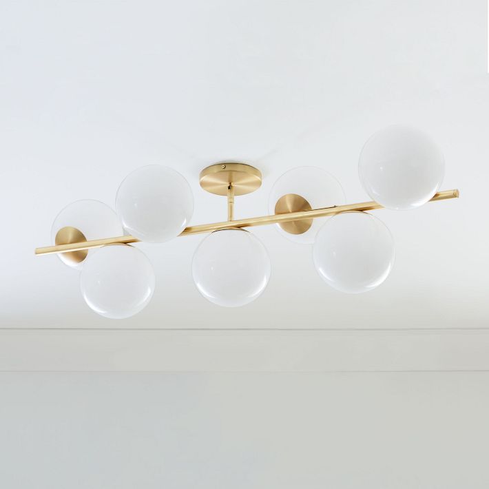 Sphere & Stem 7 - Light Semi - Flush Mount - From Where - 