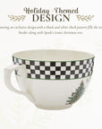 Spode Black White Jumbo Christmas Tree Mug - From Where Finds - 