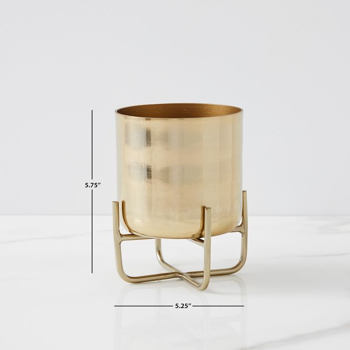 Spun Metal Tabletop Planters - From Where - 