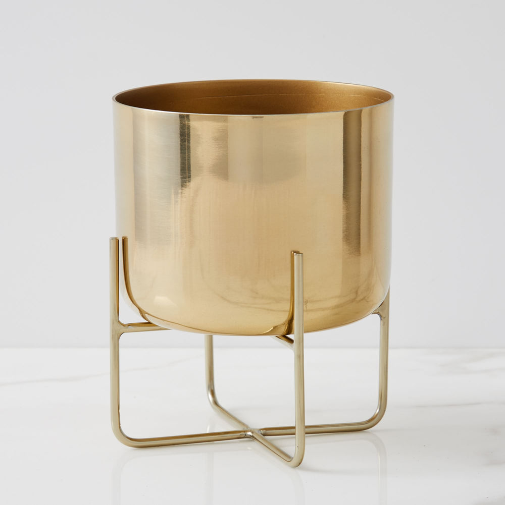 Spun Metal Tabletop Planters - From Where -