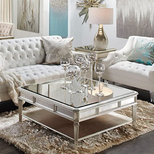 Square Coffee Table with Mirror Top - From Where - 