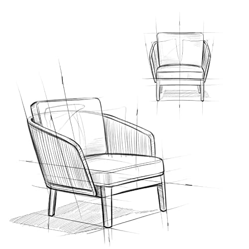 Square Contemporary Outdoor Conversation Chair - From Where - 