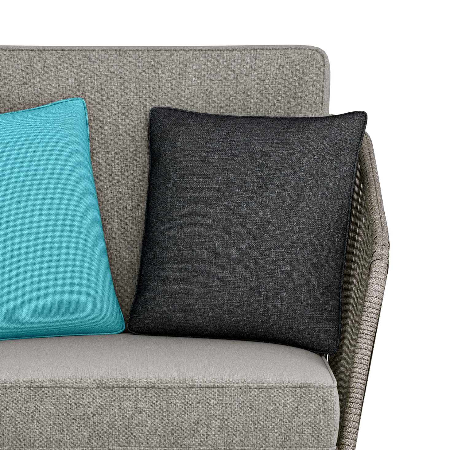 Square Contemporary Outdoor Conversation Chair - From Where - 