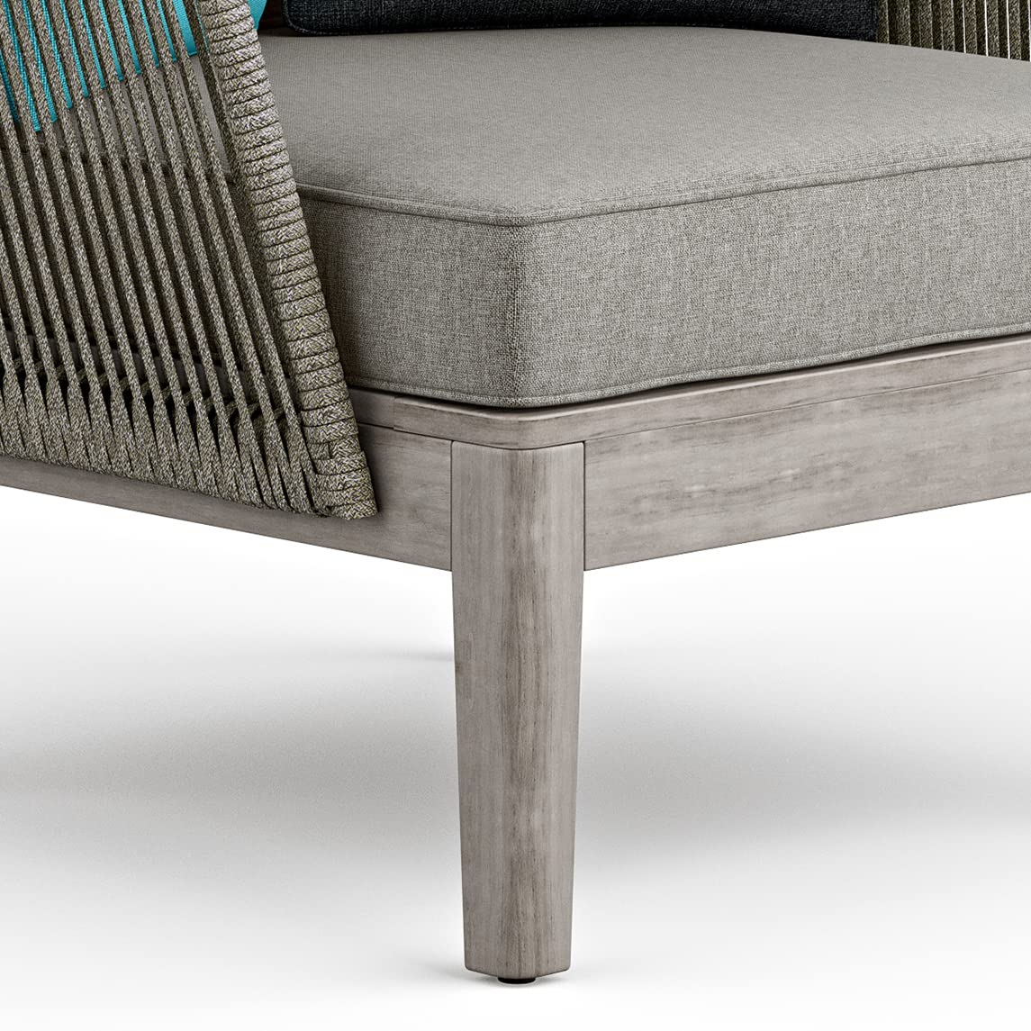 Square Contemporary Outdoor Conversation Chair - From Where - 