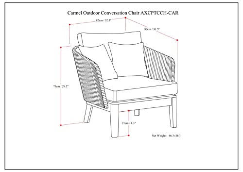 Square Contemporary Outdoor Conversation Chair - From Where - 
