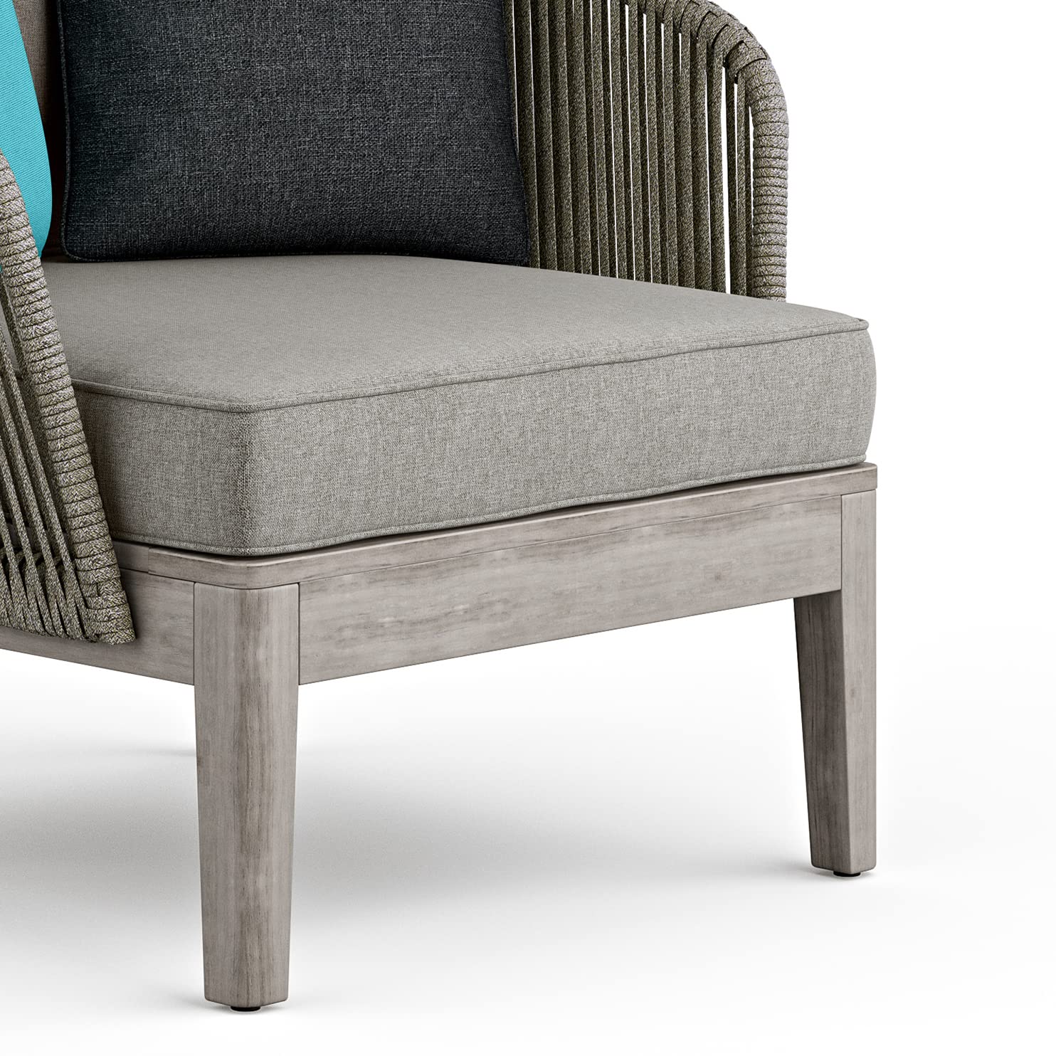 Square Contemporary Outdoor Conversation Chair - From Where - 