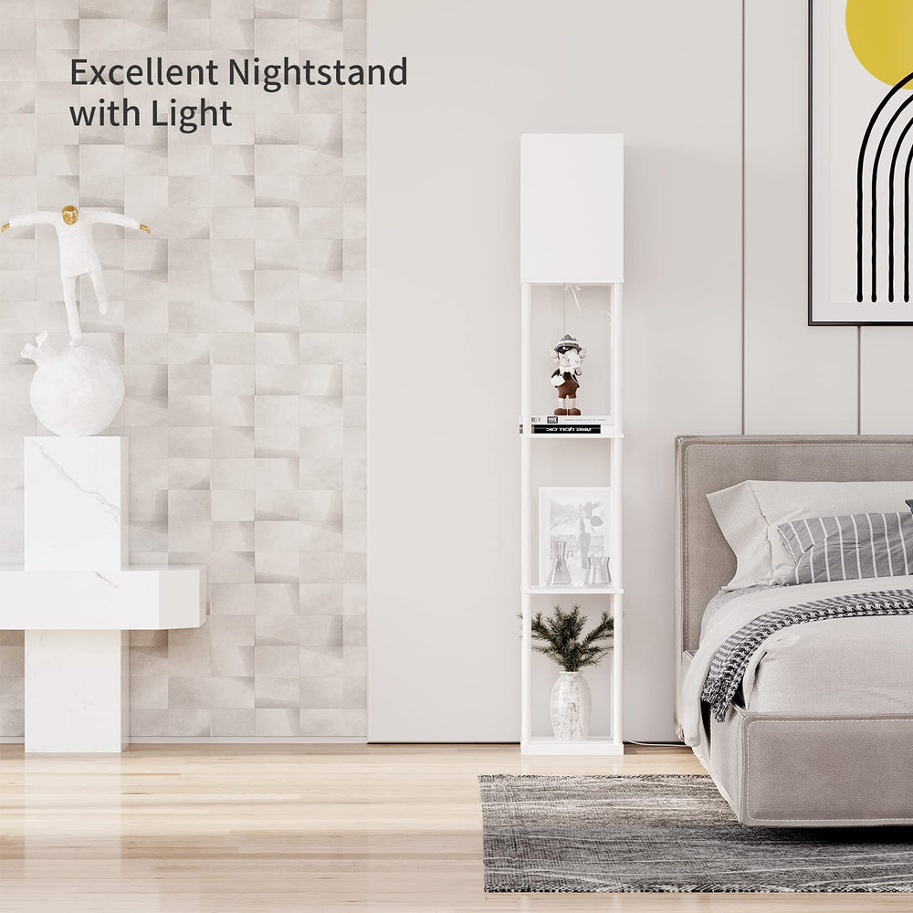 Square Standing Lamp with Shelves - From Where - 