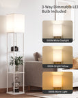 Square Standing Lamp with Shelves - From Where - 