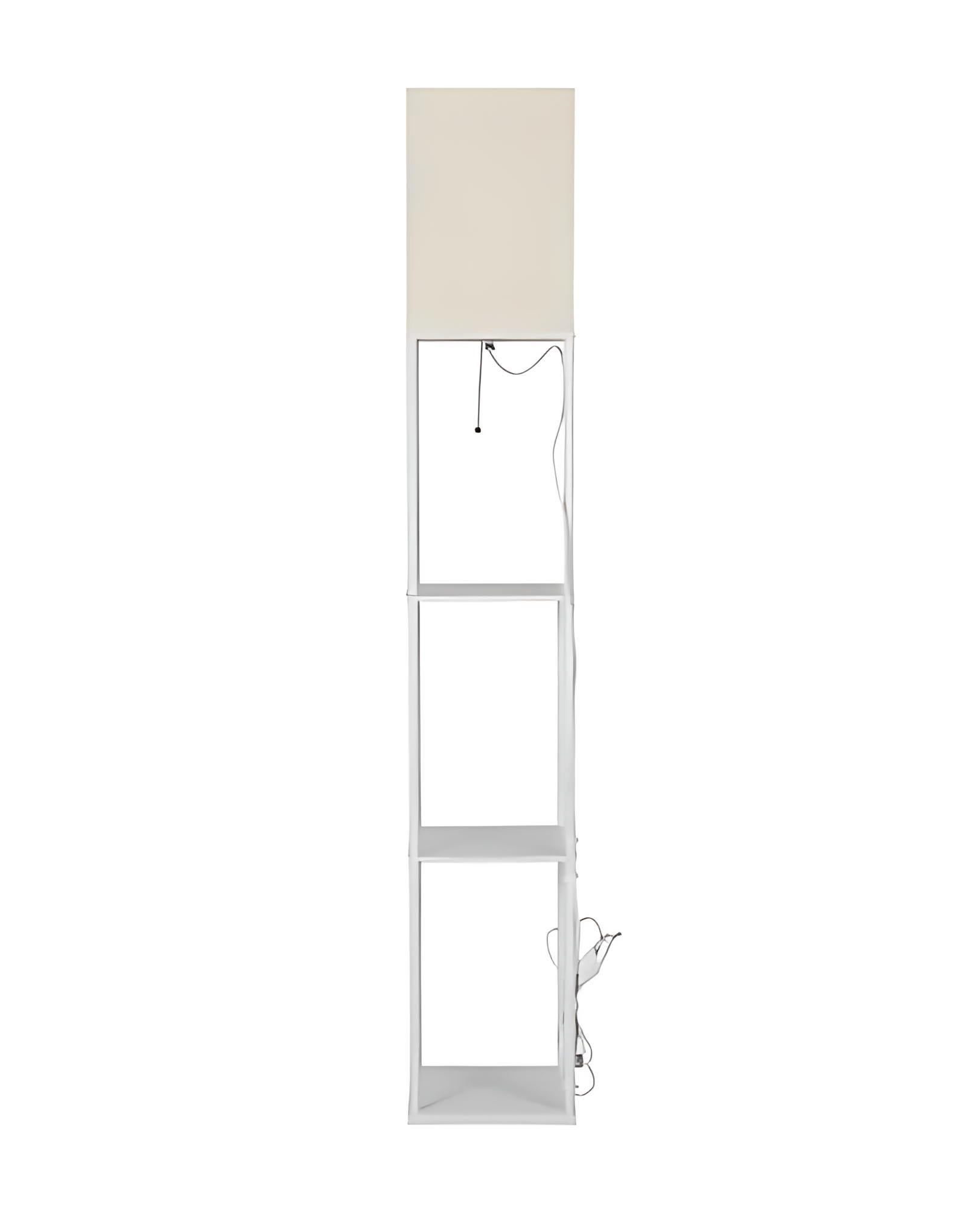 Square Standing Lamp with Shelves - From Where - 