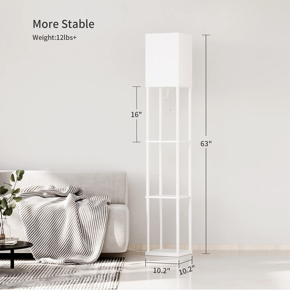 Square Standing Lamp with Shelves - From Where - 