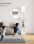 Square Standing Lamp with Shelves - From Where - 