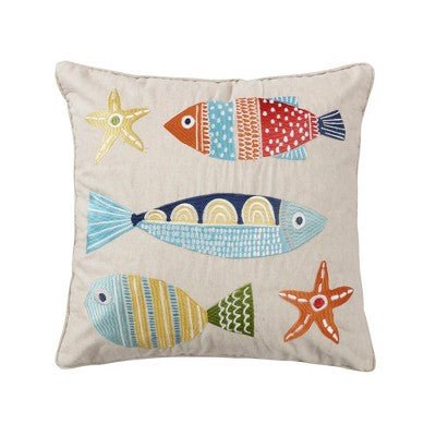 St. Anton Multi Color Fish Pillow - From Where - 