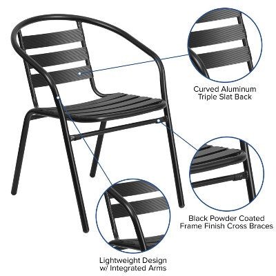 Stack Chair with Aluminum Slats - From Where - 