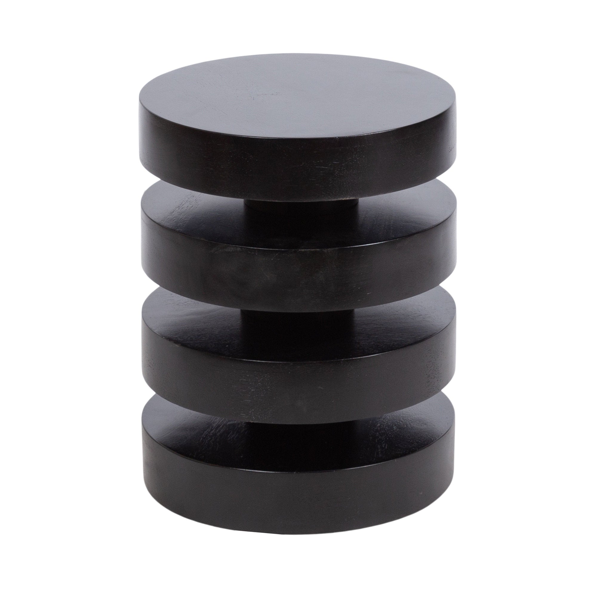 Stacked Solid Wood End Table - From Where - 
