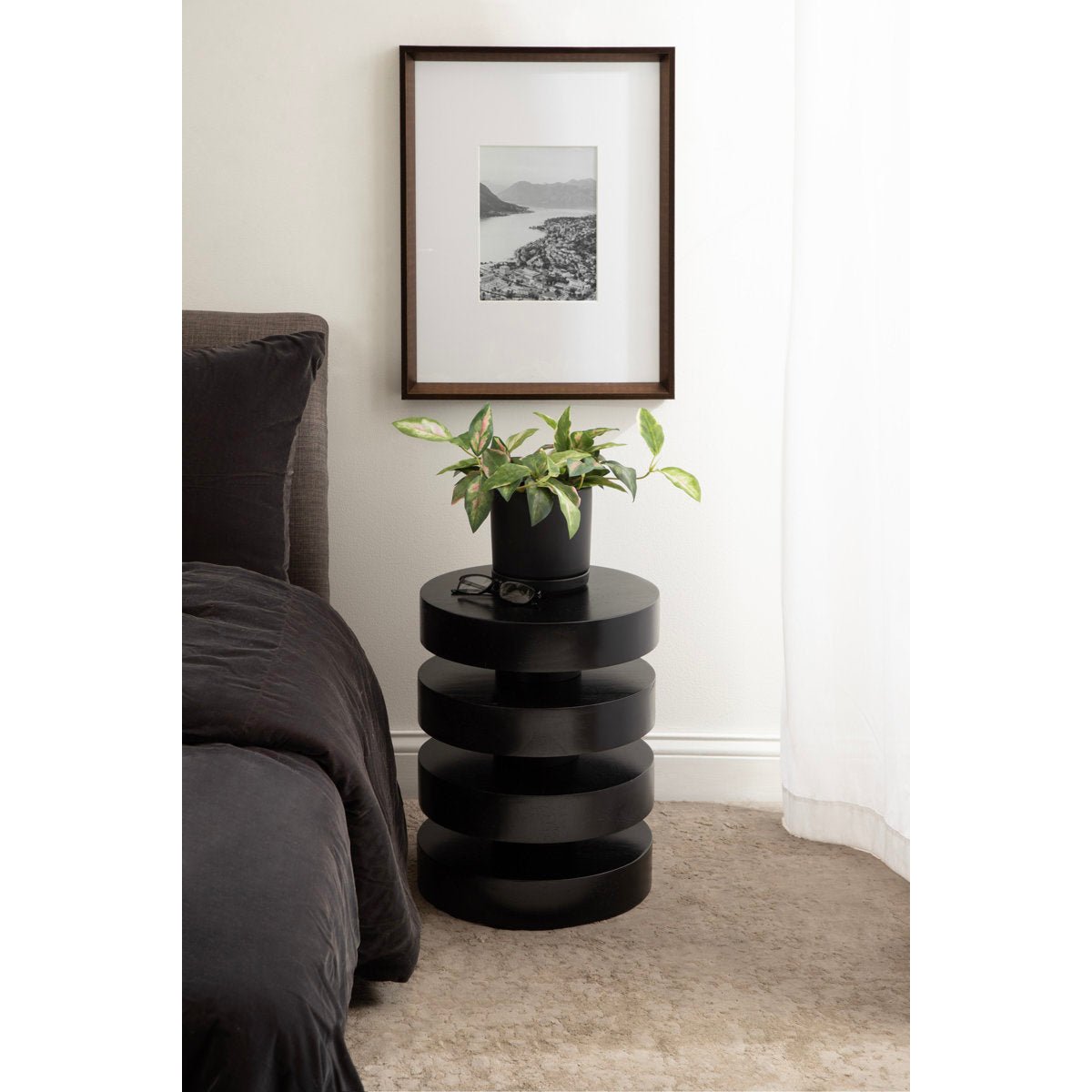 Stacked Solid Wood End Table - From Where - 