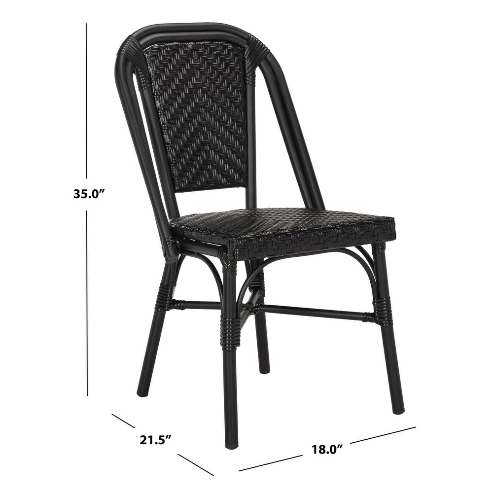 Stacking Black Side Chair Set of 2 - From Where - 