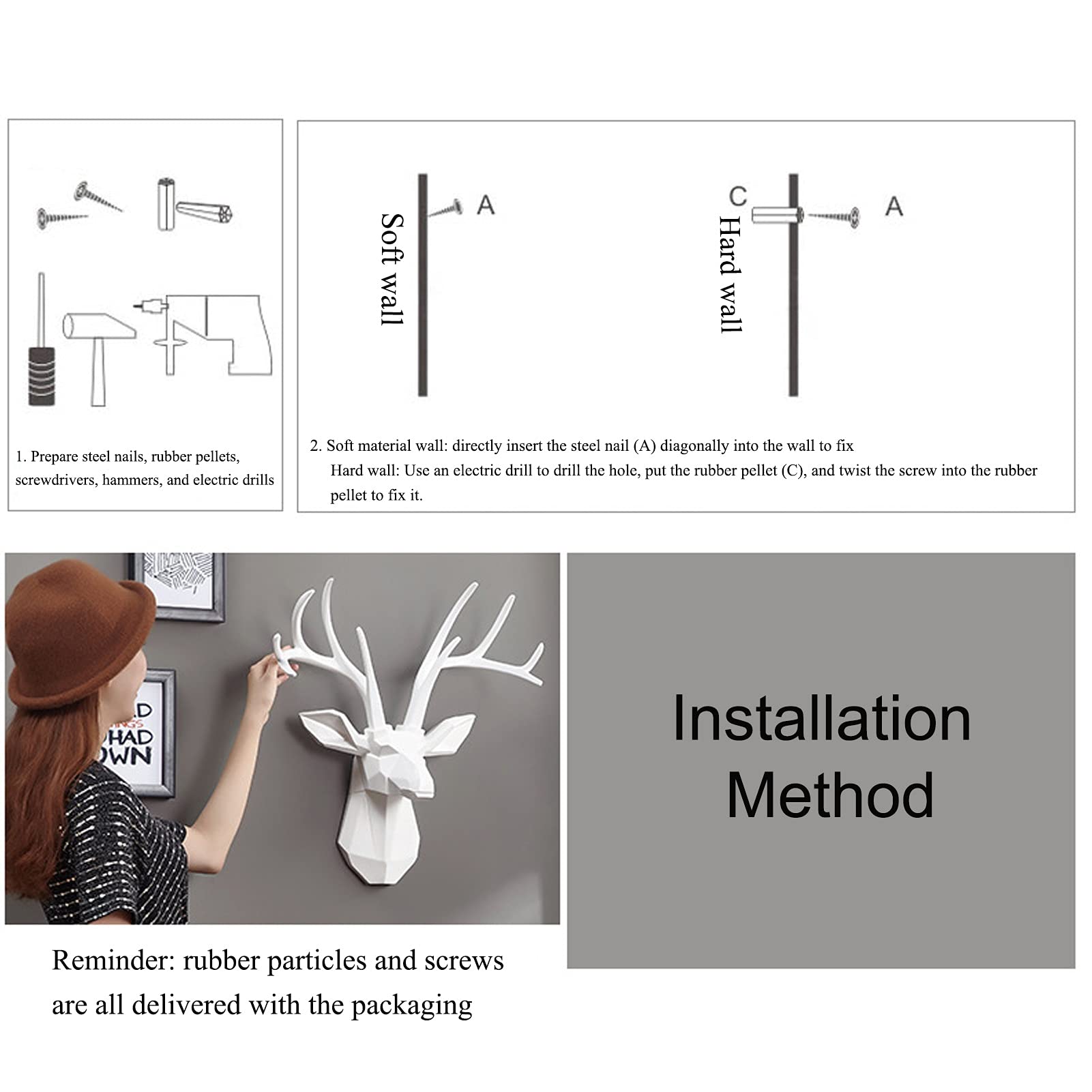 Stag Head Wall Decor - From Where - 