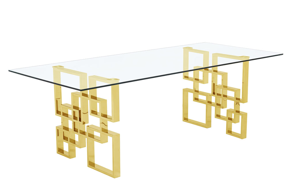 Stainless Gold Dining Table - From Where - 
