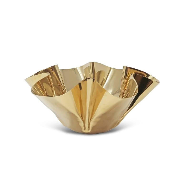 Stainless Steel Crushed Bowl Medium - Gold - From Where - 
