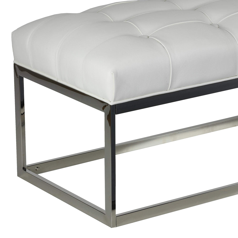 Stainless Steel Oversize Tufted Bench - From Where - 