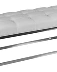 Stainless Steel Oversize Tufted Bench - From Where - 