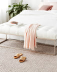Stainless Steel Oversize Tufted Bench - From Where - 
