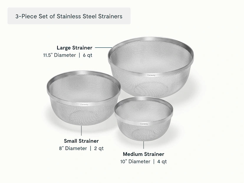 Stainless Steel Strainer Set - From Where Finds - 