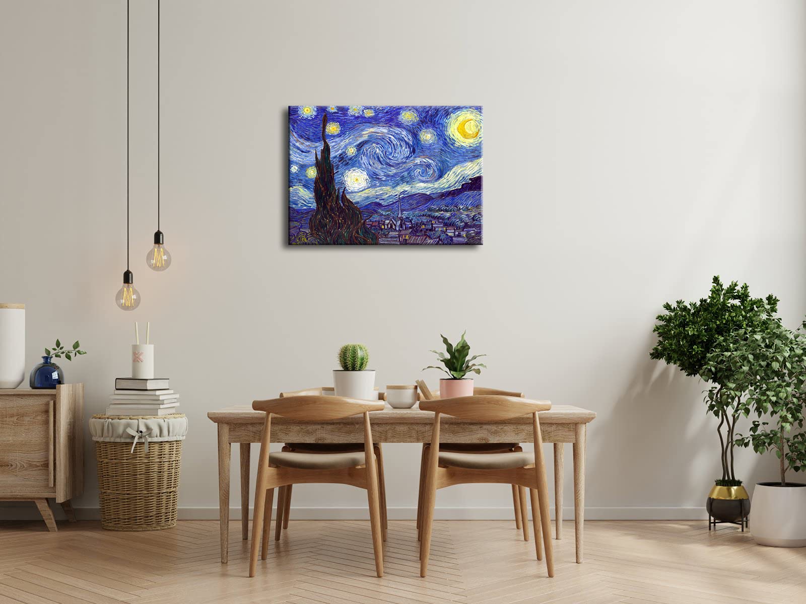 Starry Night Canvas Print Wall Art - From Where - 