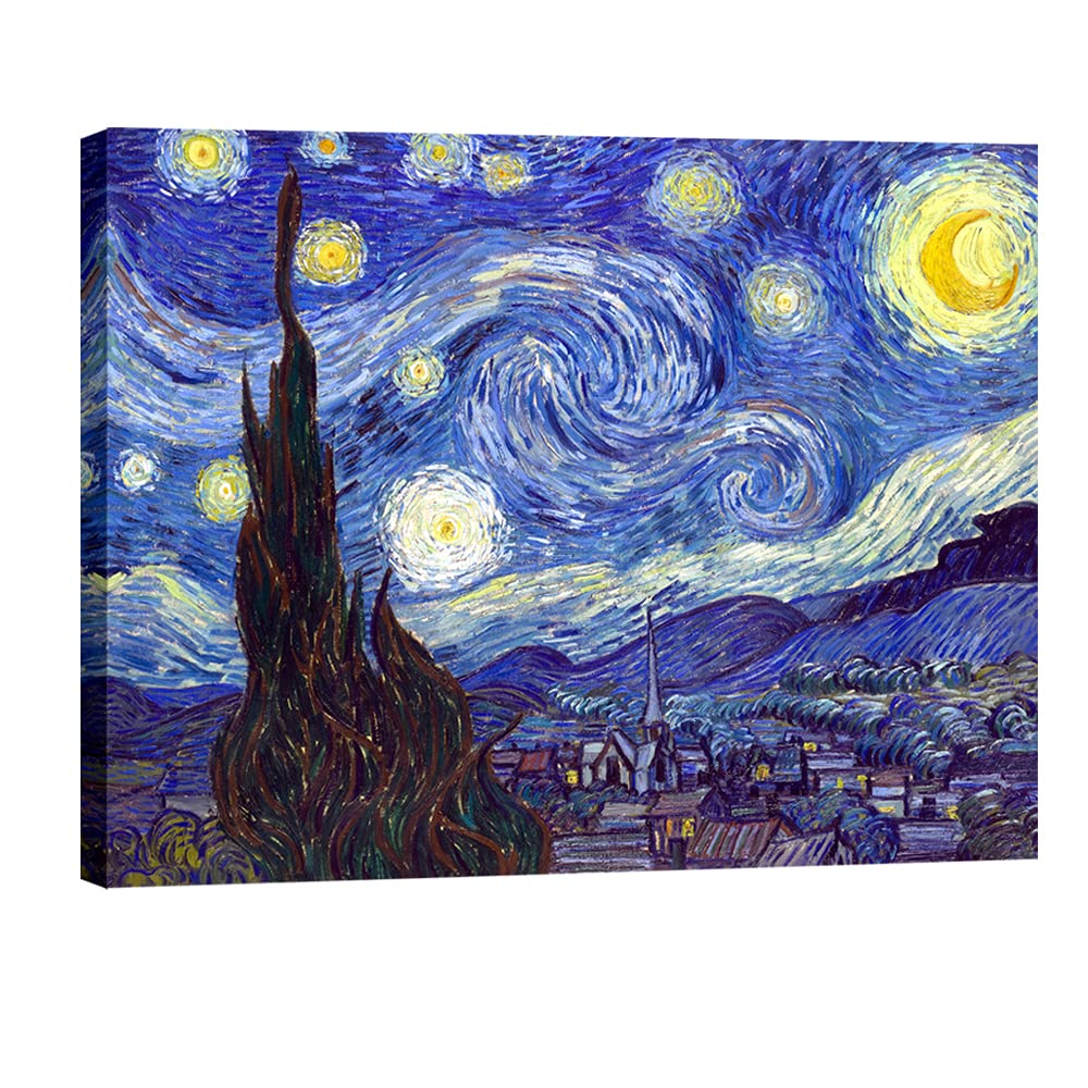 Starry Night Canvas Print Wall Art - From Where - 