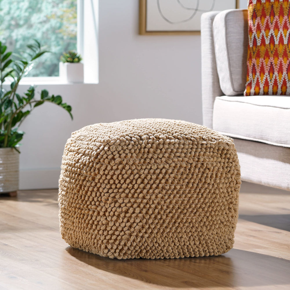 Stekar Handcrafted Tufted Cube Pouf - From Where - 