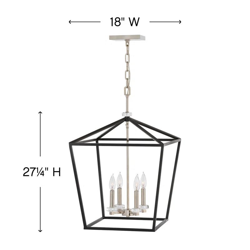 Stinson 4 - Light Geometric Chandelier - From Where - 